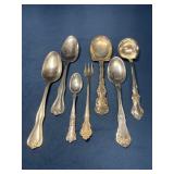 Sterling Silver Spoons and Fork, 155.5g Total Weig
