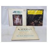 Three Classical Vinyl Records Featuring Bernstein