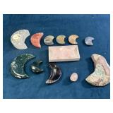 Gemstone Crescent Moons and Shapes