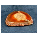 Polished Agate Slice With Four Glass Feet