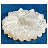 Clear Crystal Flower-Shaped Decorative Disc