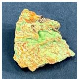 Small Mineral Specimen with Green and Orange Hues