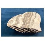 Polished Banded Rock Specimen With Earthy Tones