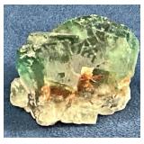 Green and Clear Fluorite Mineral Specimen