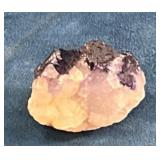 Small Fossil or Mineral Specimen with Purple and A