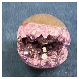 Small Geode with Pink Quartz Crystals