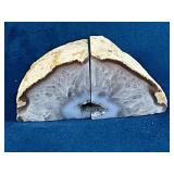 Polished Geode Halves with Natural Exterior