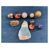 Polished Stone Spheres and Decorative Stone Slab