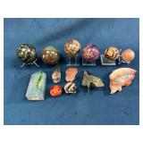 Polished Stone Spheres and Specimens on Display St