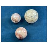Three Polished Stone Spheres