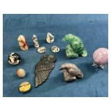 Carved and Polished Stone Figures and Orbs