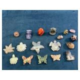 Carved Gemstone Animal Figurines