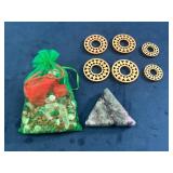 Decorative Crystal Items with Wooden Discs