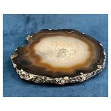Polished Agate Slice with Clear Feet