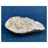 Quartz Cluster with Red Hematite Inclusions on Mat