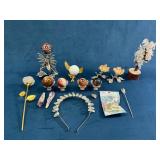 Gemstone and Decorative Items with Stands and Acce