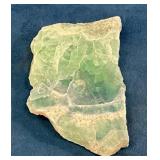 Raw Green Fluorite Specimen with Unique Crystal Pa