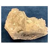 Quartz Crystal Cluster on Blue Background