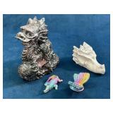 Decorative Figurines and Crystals, Including Drago