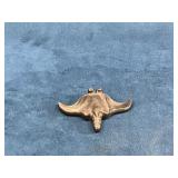 Metallic Bull Head Shaped Decorative Piece