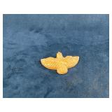 Carved Stone Bird Figurine With Spread Wings