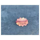 Carved Multicolor Stone Floral Ornament