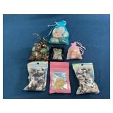 Tumbled and Raw Stones in Pouches
