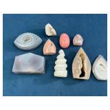 Polished Agate and Stone Specimens in Various Shap
