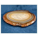 Polished Agate Slice With Rubber Feet