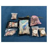 Polished and Raw Gemstones Including Botswana Agat