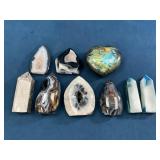 Polished Agate, Geode, and Labradorite Specimens