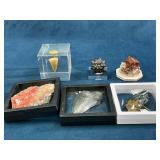 Gemstones, Minerals, Fossils, and Display Cases