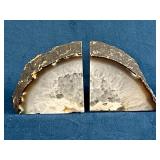 Agate Geode Bookends with Polished Faces