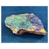 Azurite and Malachite Mineral Specimen on Host Roc