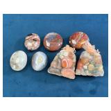 Polished Agate and Mixed Stones with Pouches