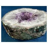Amethyst Geode Section With Stand and Four Smaller