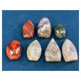 Seven Polished Gemstone Specimens of Mixed Varieti