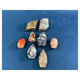 Seven Polished Semi-Precious Stone Specimens