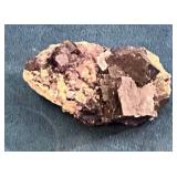 Rough Mineral Specimen with Purple Crystals