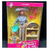 1996 Barbie & Kelly Gardening Fun Gift Set Special