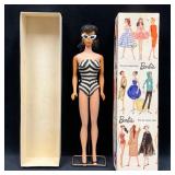1960s Barbie #5 Ponytail Brunette #850 with Box, S