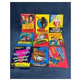 9 Sealed Vintage Trading Card Packs Featuring 1980