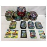 Pokemon Tins and Cards Featuring Assorted Designs