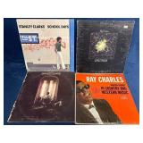 4 Vinyl Records: Stanley Clarke, Ray Charles, Bill