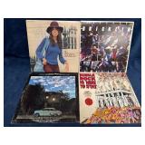 Four Vinyl Records: Carly Simon, Bricklin, Jackson