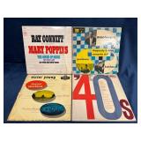 Four Vinyl Records Featuring Music from the 40s, V