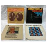 4 Vinyl Records Featuring Sammy Davis Jr., Nat Kin