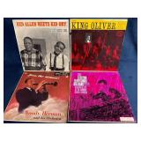 4 Jazz Vinyl Records: Red Allen, Kid Ory, Woody He