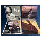 Four Vinyl Records by Diana Ross, George Howard, J