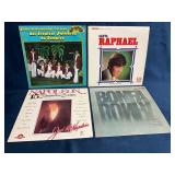 4 Vinyl Record Albums Featuring Various Latin Arti